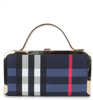 

London Design Women Casual Blue Leatherette Clutch