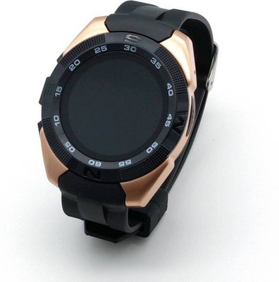 

ESTAR Presenting Bluetooth Smartwatch with Sim- Card Support Compatible Gold Smartwatch(Black Strap Free Size)