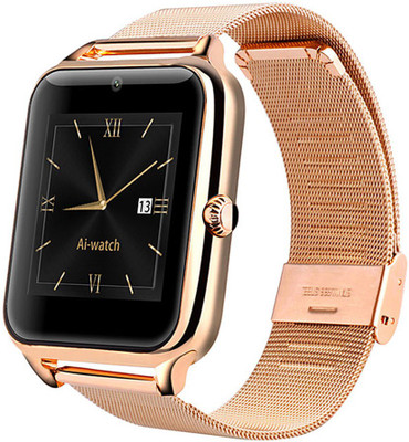 

ESTAR Presenting Bluetooth Smartwatch with Sim- Card Support Compatible Gold Smartwatch(Gold Strap Free Size)