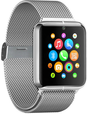 

SYL Presenting Bluetooth Smartwatch with Sim- Card Support Compatible with Gione.e Silver Smartwatch(Silver Strap Free Size)