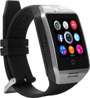 

ESTAR Presenting Bluetooth Smartwatch with Sim- Card Support Compatible Silver Smartwatch(Black Strap Free Size)
