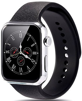 

ESTAR Bluetooth Smartwatch Compatible With Lenovo A5000 Silver Smartwatch(Black Strap Free Size)