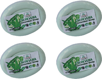 

AryanShakti Aloevera Cucumber Soap | 100% natural(300 g, Pack of 4)