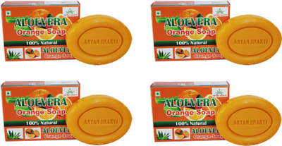 

AryanShakti Aloevera Orange Soap | 100% natural(300 g, Pack of 4)