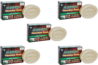 

AryanShakti Aloevera Chandan Soap | 100% natural Soap(375 g, Pack of 5)
