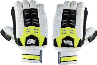 

New Balance DC-680 Batting Gloves (Men, White), White blue