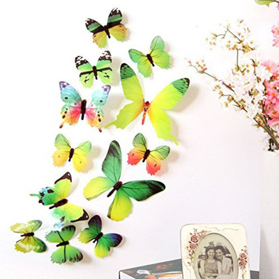 

ACUTAS  3D Butterfly Green Sticker(Pack of 1, Multicolor