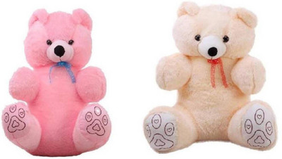 

Samayra Toys Combo of Pink and Cream two teddy bear 2 feet - 60 cm(Pink, Cream), Cream;pink