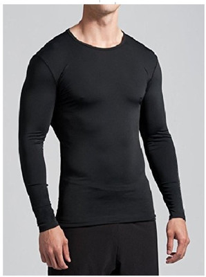 CW Solid Men Round Neck Black T-Shirt