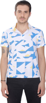 Spur Printed Men Polo Neck White T-Shirt Spur Printed Men Polo Neck White T-Shirt