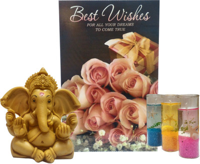 

Saugat Traders Greeting Card, Showpiece, Candle Gift Set