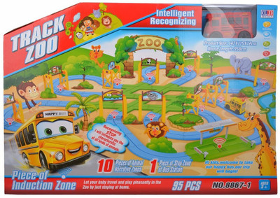 Hamleys Comdaq Zoo Themed Track Set - 95 Pieces(Multicolor)