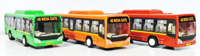 

Jack Royal 3 Combo Low Floor Bus toys set(Multicolor)