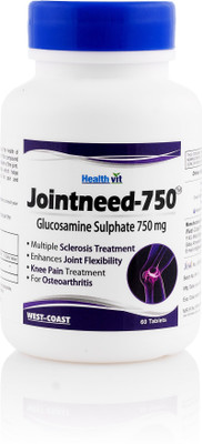 

HealthVit Jointneed-750 Glucosamine Sulphate 750 mg 60 Tablets(60 No)
