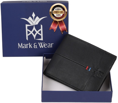 

Mark & Wear Men Black Genuine Leather Wallet(7 Card Slots)