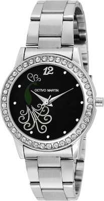 OCTIVO MARTIN OM-CH 2017 Black Studded Watch  - For Women   Watches  (OCTIVO MARTIN)