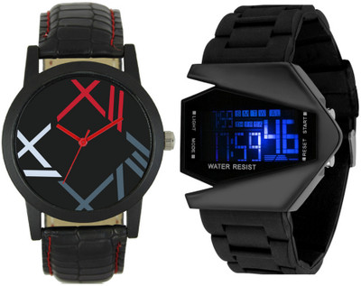 

CM Kids Watch Combo With Premium And Sporty Look LR 0012_Black Roket Watch - For Boys