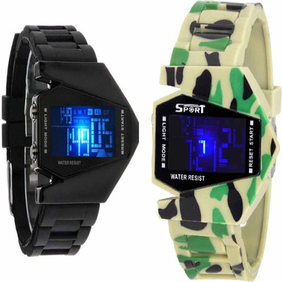 

ROKCY Sevan Light Black Green Strap Digital Watch For Boy s Watch - For Boys