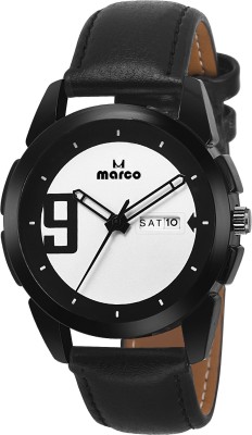 MARCO DAY N DATE MR-GR 6047 WHT BLK Watch  - For Men   Watches  (Marco)