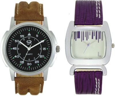 AD Global AD-SR-01 L0207 Genuine Leather Strap With Designer Metal Strap Combo Diwali Dhamaka With Special Deal Offer Watch  - For Couple   Watches  (AD GLOBAL)