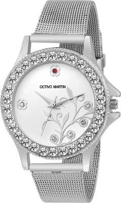 OCTIVO MARTIN OM-CH 2015 White Studded Watch  - For Women   Watches  (OCTIVO MARTIN)