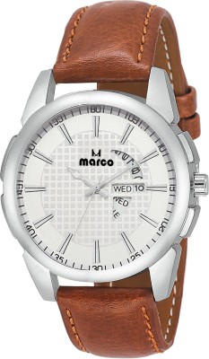 MARCO DAY N DATE MR-GR 5042 WHT BRW Watch  - For Men   Watches  (Marco)