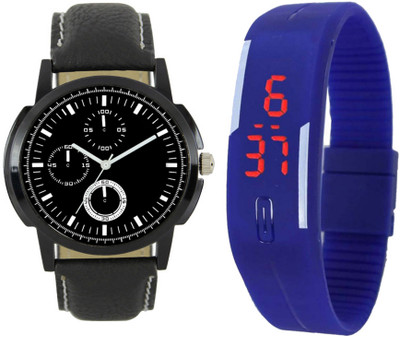 CM Kids Watch Combo With Premium And Sporty Look LR 0013_Blue Led Watch - For Boys