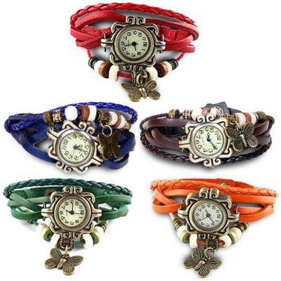 

Yochoice COMBO OF 5 VINTAGE LEATHER WATCH FOR BEAUTIFUL COLLEGE GIRLS FASHION TIME'S Watch - For Women