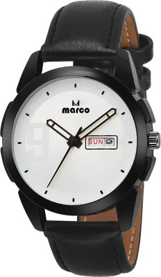 MARCO DAY N DATE MR-GR 6046 WHT BLK Watch  - For Men   Watches  (Marco)