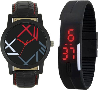 SRK ENTERPRISE Kids Watch Combo With Stylish And Sporty Look LR 0012_ Black Led Watch  - For Boys   Watches  (SRK ENTERPRISE)