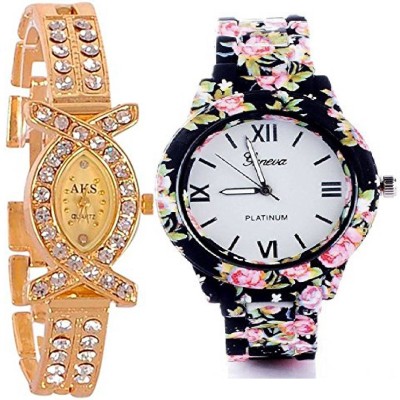 GOOD FRIENDS COMBO X MODEL AND MARBLE BLACK Watch  - For Girls   Watches  (Good Friends)