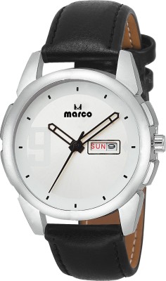 MARCO DAY N DATE MR-GR 5046 WHT BLK Watch  - For Men   Watches  (Marco)