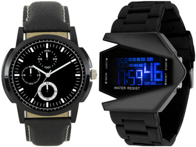 

CM Kids Watch Combo With Premium And Sporty Look LR 0013_Black Roket Watch - For Boys