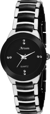 Arum ASWW-010 Black Dial Silver &Black Chain Watch  - For Women   Watches  (Arum)