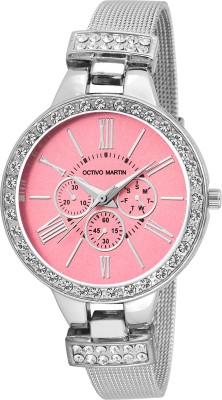 OCTIVO MARTIN OM-CH Pink Chronograph Pattern Watch  - For Women   Watches  (OCTIVO MARTIN)
