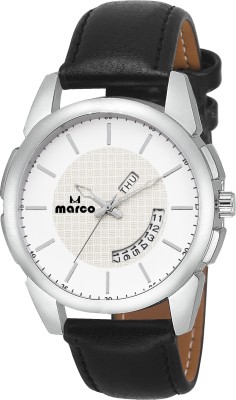 MARCO DAY N DATE MR-GR 5044 WHT BLK Watch  - For Men   Watches  (Marco)