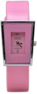 View GURUKRUPA ENTERPRISE Women Pink Square Designer Dial Analog Watch Watch  - For Women Wrist Watches Price Online(GURUKRUPA ENTERPRISE)