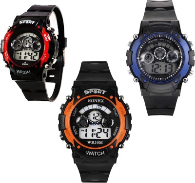 GURUKRUPA ENTERPRISE Satnam Digital stylish designer watches for boys and Men Digital Watches Pack of-03 Watch  - For Men   Watches  (GURUKRUPA ENTERPRISE)