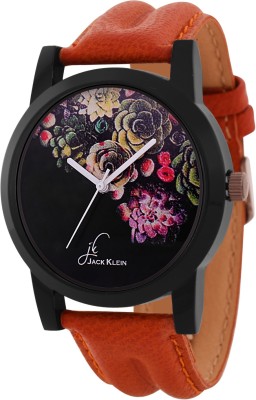 Jack Klein Stylish Flower Edition Brown pu Strap Watch  - For Boys   Watches  (Jack Klein)