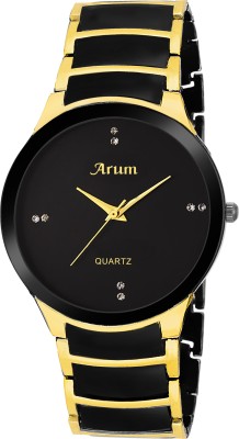 arum ASMW-023 Black Dial Golden&Black Chain Watch  - For Men   Watches  (Arum)