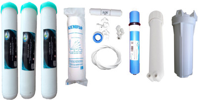 

Earth Ro System 1 Year RO service Kit with Jacco Inline set and earth100 gpd membrane Solid Filter Cartridge(0.001, Pack of 11)