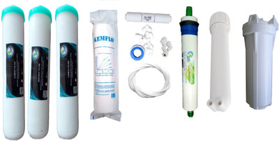 

Earth Ro System 1 Year RO service Kit with Jacco Inline set and earth80 gpd membrane Solid Filter Cartridge(0.001, Pack of 11)