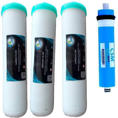 

Earth Ro System 1 Year RO service Kit,CSM with Jacco Inline set Solid Filter Cartridge(0.001, Pack of 4)