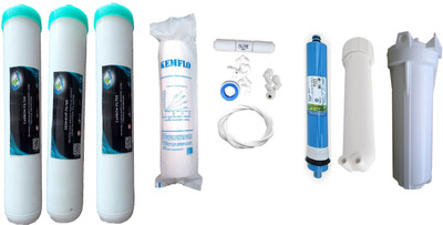 

Earth Ro System 1 Year RO service Kit with Jacco Inline set and hitech membrane Solid Filter Cartridge(0.001, Pack of 11)