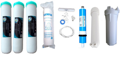 

Earth Ro System 1 Year RO service Kit with Jacco Inline set tfc membrane Solid Filter Cartridge(0.001, Pack of 11)