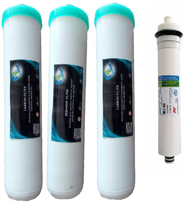 

Earth Ro System 1 Year RO service Kit ,hitech 75 gpd with Jacco Inline set Solid Filter Cartridge(0.001, Pack of 4)