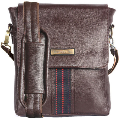 

HANDCUFFS Brown Color Synthetic Leather Trendy Large Sling Bag For Men For Daily Use - 12 Inch Waterproof Sling Bag(Brown, 12 inch)