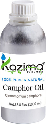 

KAZIMA Camphor Essential Oil (1000ML) 100% Pure Natural & Undiluted For Skin care & Hair treatment(1000 ml)