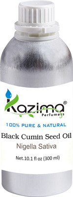 

KAZIMA Black Cumin Seed Essential Oil (300ML) 100% Pure Natural & Undiluted For Skin care & Hair treatment(300 ml)