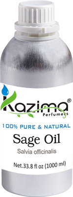 

KAZIMA Sage Essential Oil (1000ML) 100% Pure Natural & Undiluted For Skin care & Hair treatment(1000 ml)